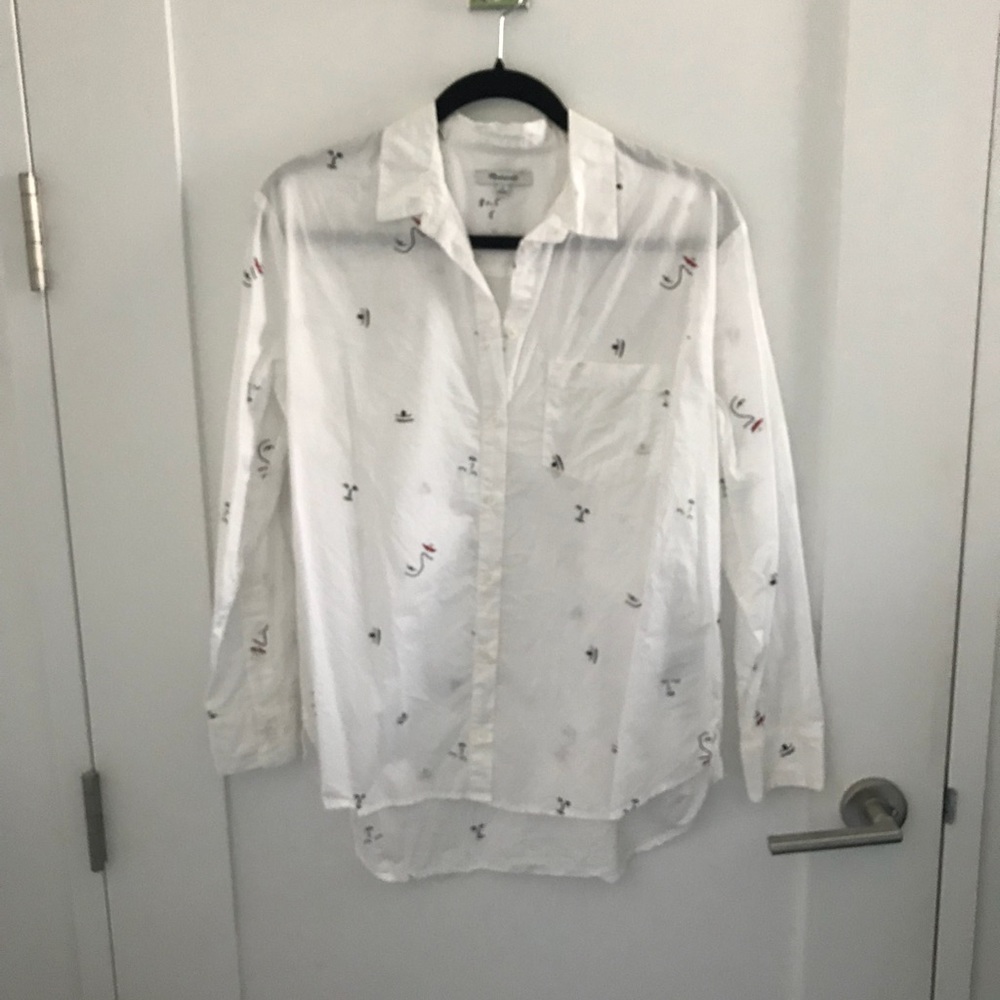 {Madewell}: Cotton Button Down Shirt / Faces / S